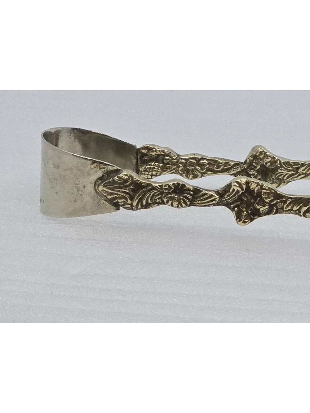 J. Bellini Italy Ornate Brass Ice Tongs Barware With Antlers/Claws Vintage 7.75